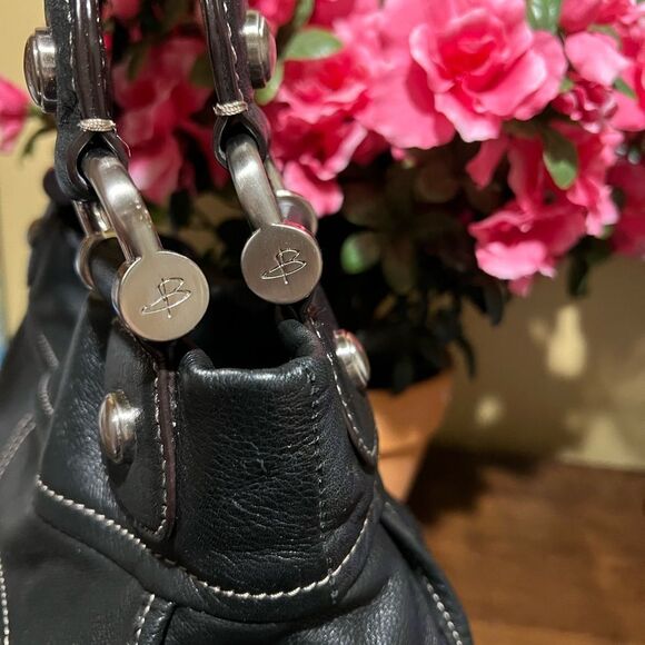 B MAKOWSKI LEATHER BLACK PURSE WITH BRAIDED SHOULDER WITH DUSTBAG - Picture 6 of 10
